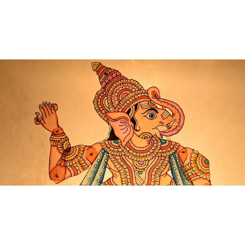 shop leather puppet - ganesh